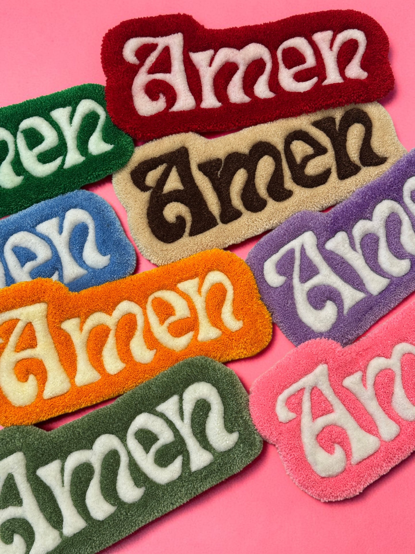 "Amen" bleu - déco murale