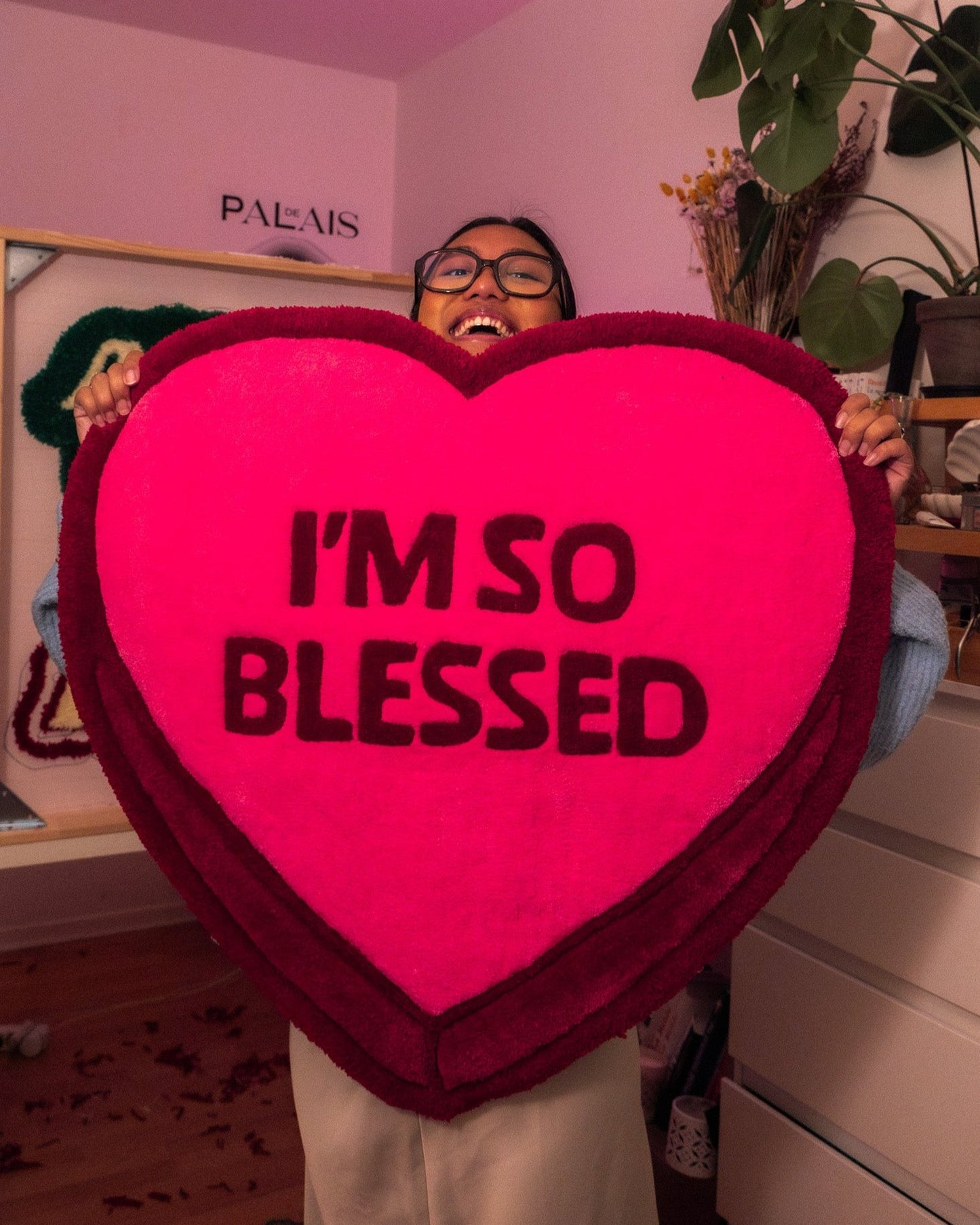 "I'M SO BLESSED" rug - 75x75