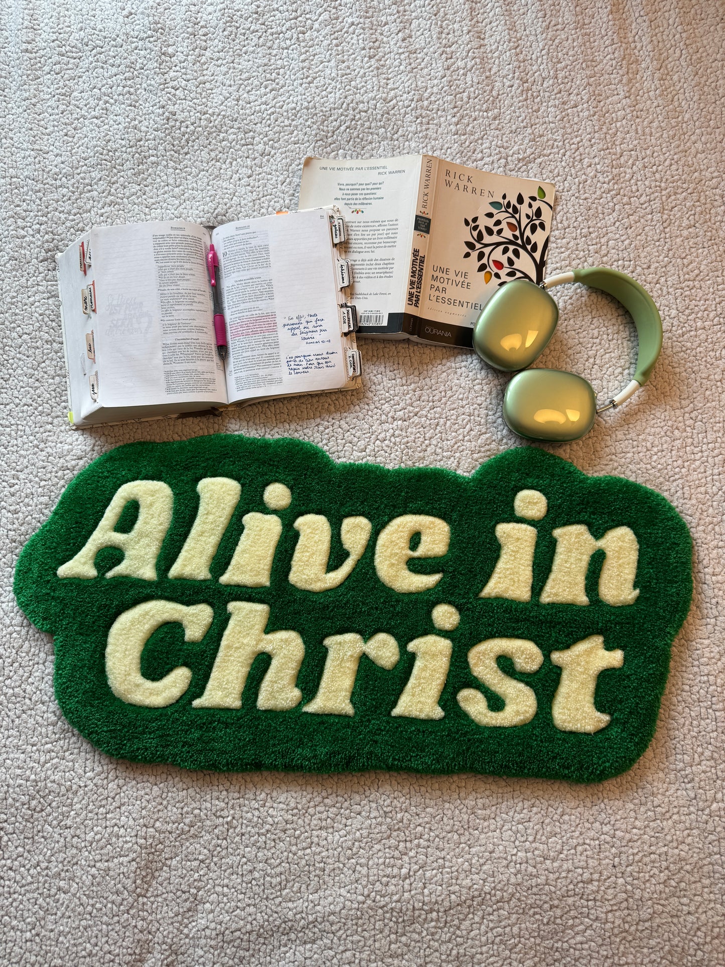 "Alive in Christ" rug - 75x35