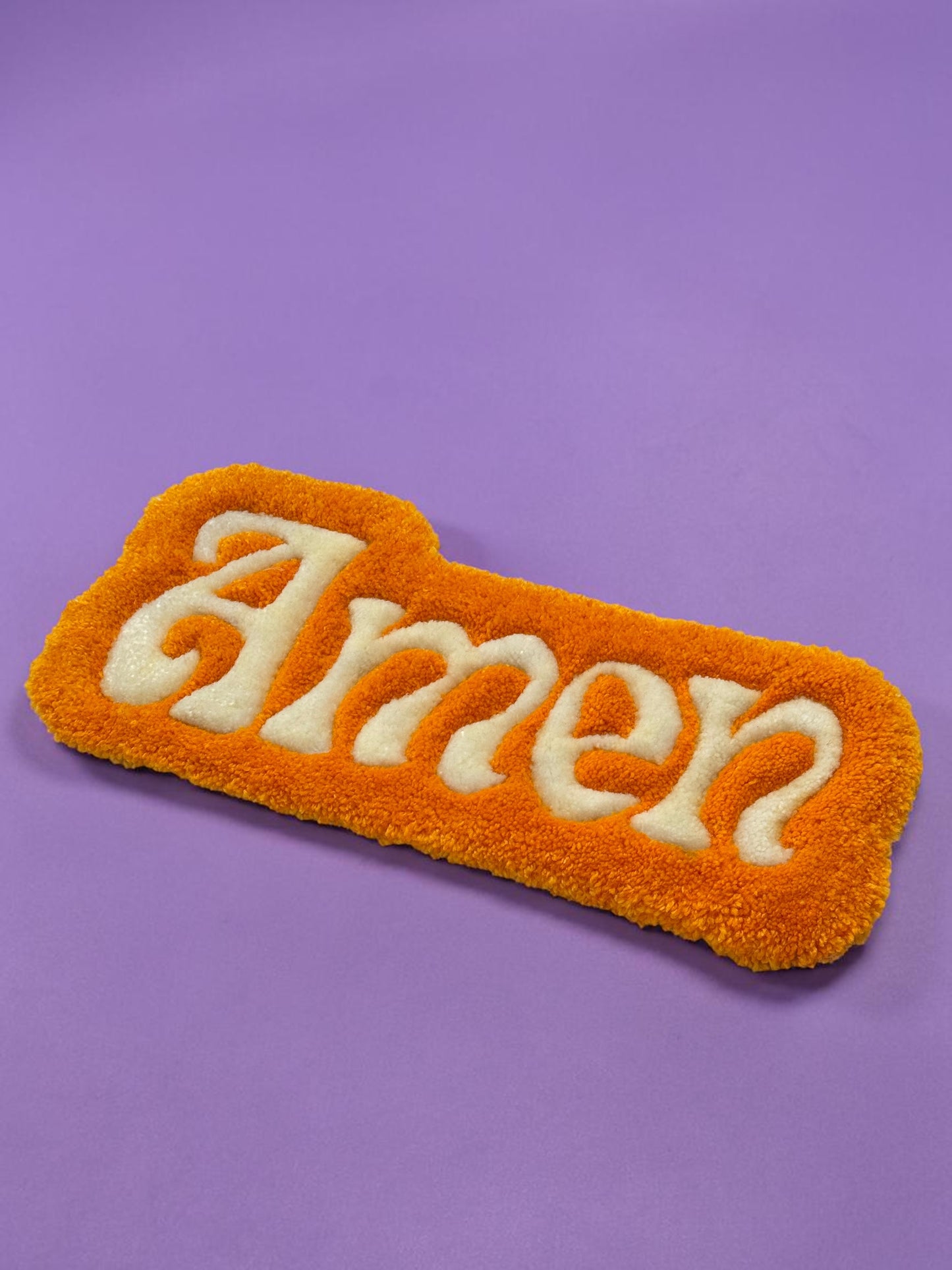 "Amen" orange - déco murale