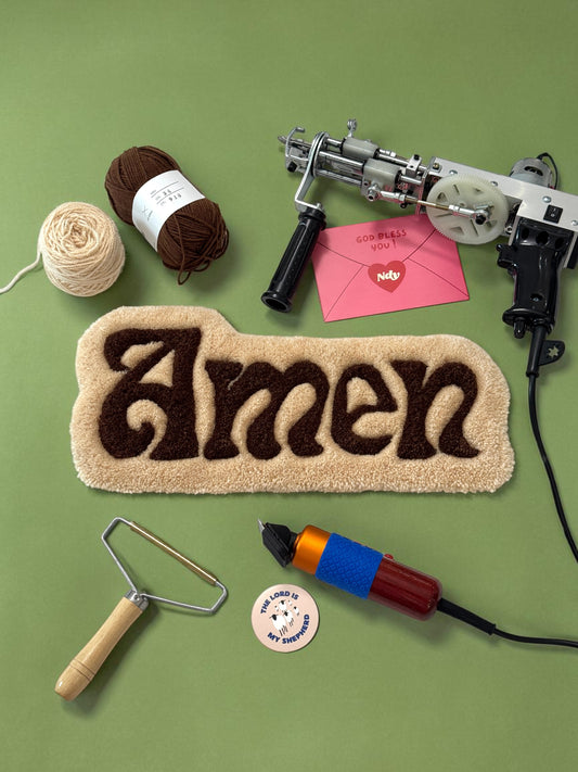 "Amen" mocha - déco murale en précommande