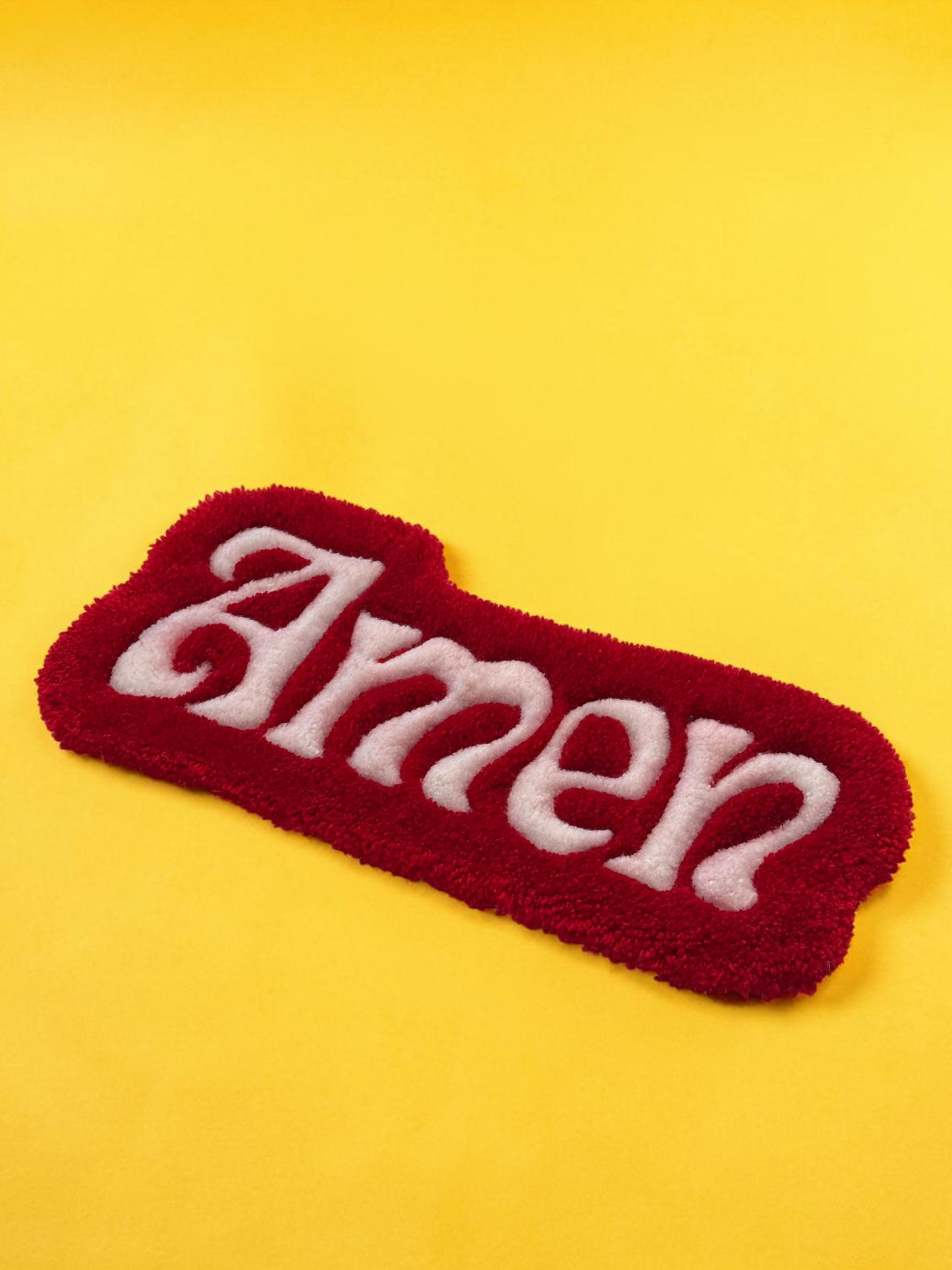 "Amen" rouge - déco murale en précommande