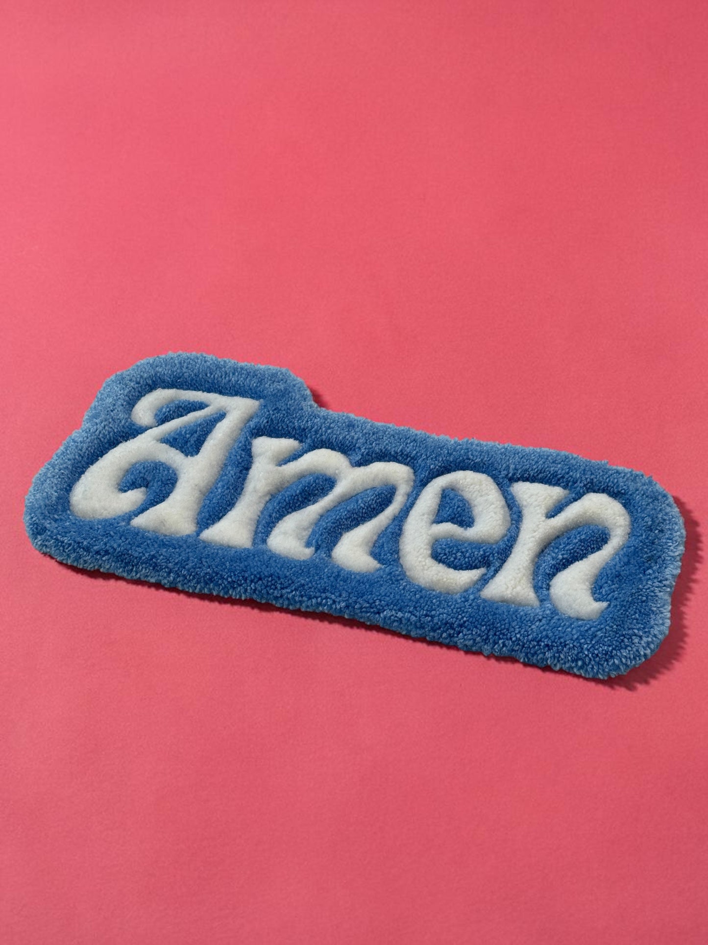 "Amen" bleu - déco murale