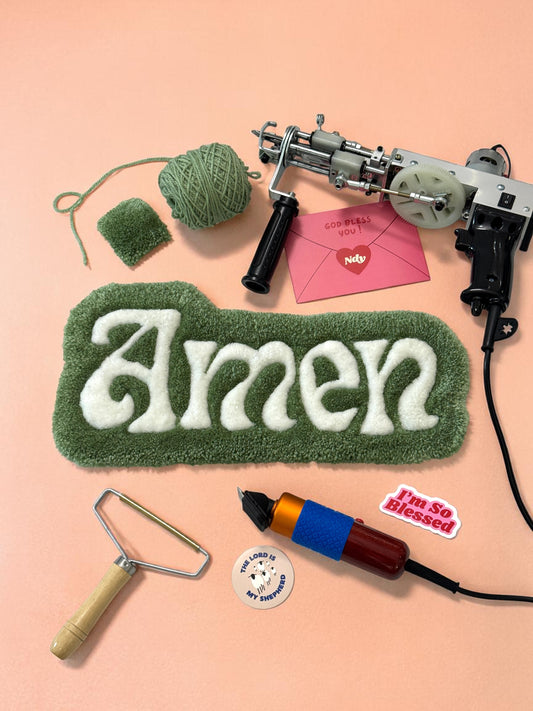 "Amen" matcha - déco murale