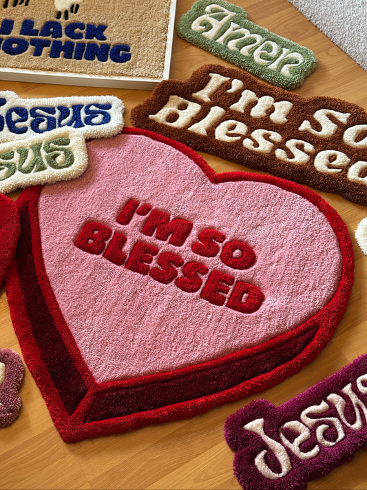 "IM SO BLESSED" - tapis 75x75