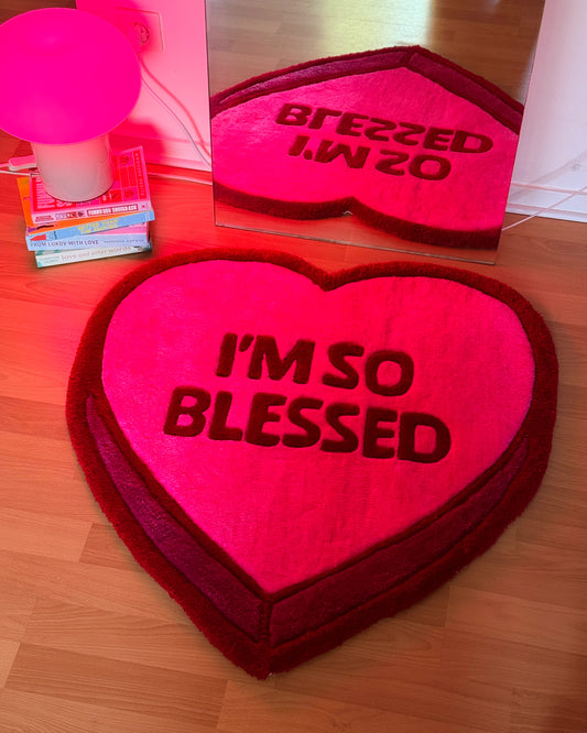 "I'M SO BLESSED" rug - 75x75